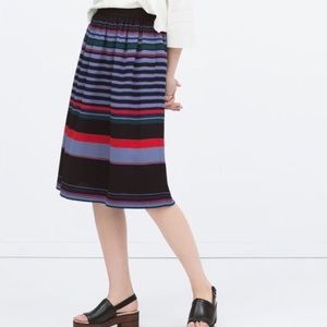 Zara Stripped Full Skirt